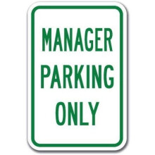 Warning Sign Manager Parking Only Sign Road Sign Business Sign 8X12 Inches Metal Tin Sign Z1082