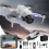 Γκρι Drone διπλής κάμερας χωρίς ψήκτρες με οθόνη 4,9", ανάλυση 1080P HD, πτήση 15 λεπτών, 2