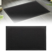 Wasserdichte Fußmatte für den Eingangsbereich, Kunstfell, Schwarz, 31,4 x 19,6 Zoll