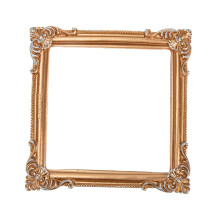 Champagne gold resin frame 4x4 double ruffle bow