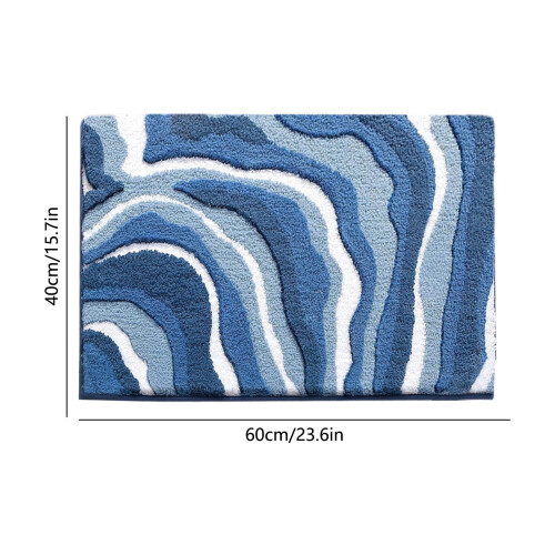 Mikrofiber baderomsteppe ekstra mykt absorberende 61,6 x 35,7 cm 2