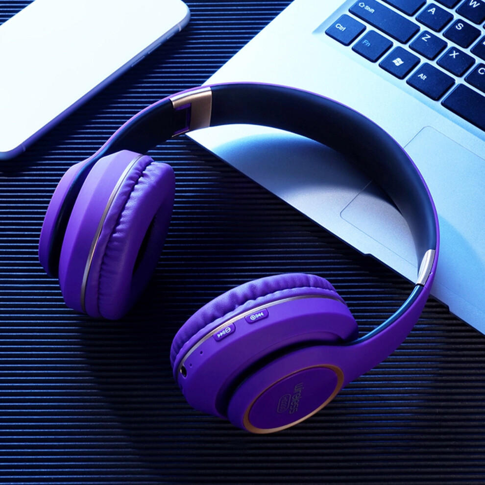 Wireless Bluetooth 5.0 Headset With Mic, 6H Playtime, 200H Standby, Foldable, Compatible With Android & Ios, Includes Cable 9085618391314