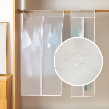 Hanging Garment Bag Lightweight Clear Zipper Suit Bags PEVA Moth-Proof Breathable Dust Cover for Closet Clothes Storage - 90 * 60 * 50 cm