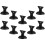 10pcs Black PVC Bulb Removal Suction Cup Operation Triangle Handle Tool 5