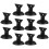 10pcs Black PVC Bulb Removal Suction Cup Operation Triangle Handle Tool 6