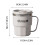 Mug isotherme à double paroi en acier inoxydable blanc 3