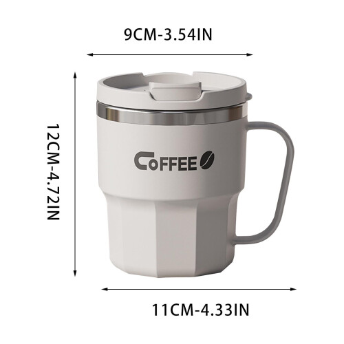 Mug isotherme à double paroi en acier inoxydable blanc 2
