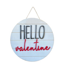 Décorations pour la Saint-Valentin – Grande décoration murale, panneau en lambris, accroche-porte en bois, style champêtre, convient au salon,