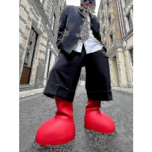 （EU27)Big Red Boots Creative Red Fashion Rain Boots 2