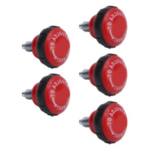 Set di 5 perni a molla per fitness, compatibili con cyclette e attrezzature, nero e rosso