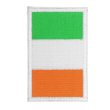 Multi Color Irish Flag Patch Durable Embroidered Nylon Sew On Badge for Clothing Hats Backpacks 3.5 x 2.5 Inches