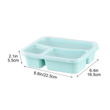 Delená bento krabička, vhodná do mikrovlnnej rúry, 3 priehradky