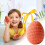 Hand Crocheted Easter Egg Ornament Pastel Orange Set of 1 1