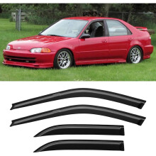 Window Visors Rain Guards for 1992–1995 Honda Civic Sedan, Out-Channel Wind Deflectors Compatible with 92 93 94 95 Civic