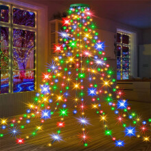Christmas Tree Lights with Loop - 1.5m String of 200 LED Fairy Lights Plug-in for Garden Christmas Decoration