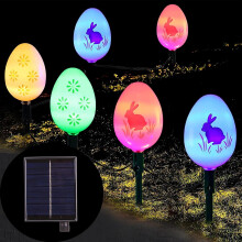 Luzes solares de Páscoa para decoração de jardim e pátio externos (8 modos)