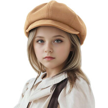 Kids Boys Girls Newsboy Caps Wool Flat Beret Cabbie Hat for Toddler