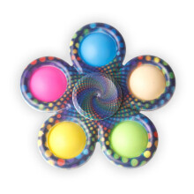 Fidget Spinner Sensory Pops Finger Toys Tie Dye Simple Push Bubble Hand Spinner For ADHD Autism Anxiety Stress Relief Gifs