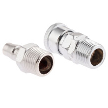 Euro luftslangekobling 1/2" BSP han 2 stk.
