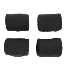 Bandes de jambe pour cheval, 4 pièces, polaire douce, bandages de protection pour écurie et équitation, noir
