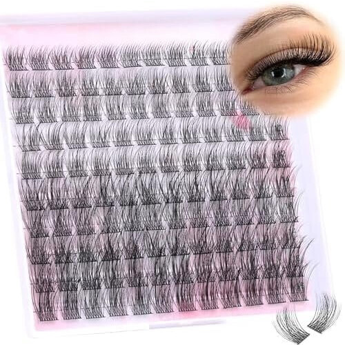 Jednotlivé prodloužení řas Lash Clusters Wispy D-Curly