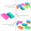 24Pcs Silicone Rectangular Baking Mold Cake Cups Reusable Baking Supplies Assorted Color 4