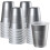 100x16oz sølv engangs plastikkrus 1