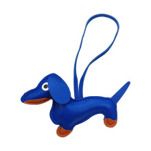 Llavero único de PU con forma de perro salchicha para bolsos, duradero y elegante, perfecto para amantes de la moda, estilo moderno y a la moda en