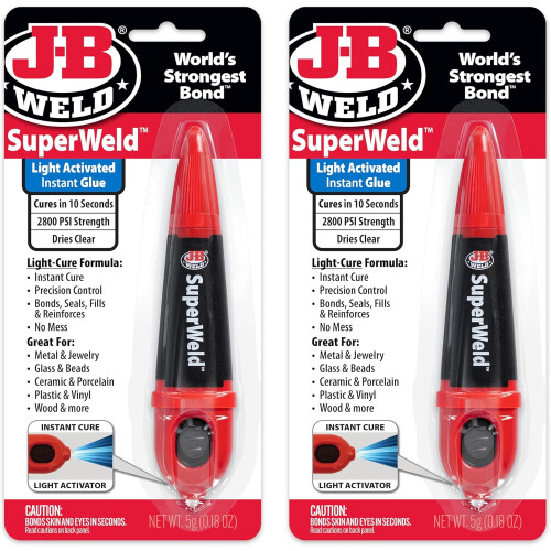 Light-Activated Superglue, Clear, 5g, 2-Pack