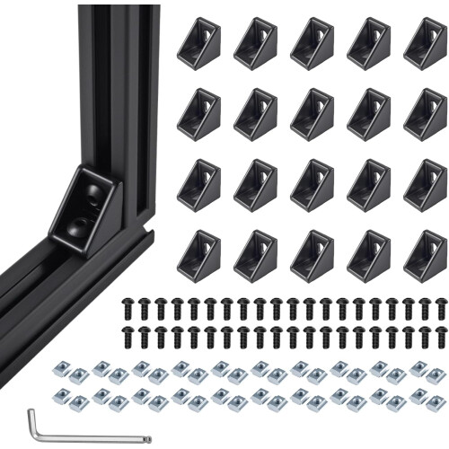 Aluminium-Eckwinkel-Set der Serie 2020, 20-teilig