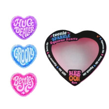 Sparkle Hearts Squishy Fidgets Glitter Sensoryczne Zabawki 3-pak