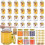 35-Pack 4oz μίνι εξάγωνα γυάλινα βάζα μελιού με κουτάλες, καπάκια, αυτοκόλλητα, 1
