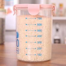 1000 ml hermetyczny plastikowy słoik do przechowywania – niebieski, przezroczysty