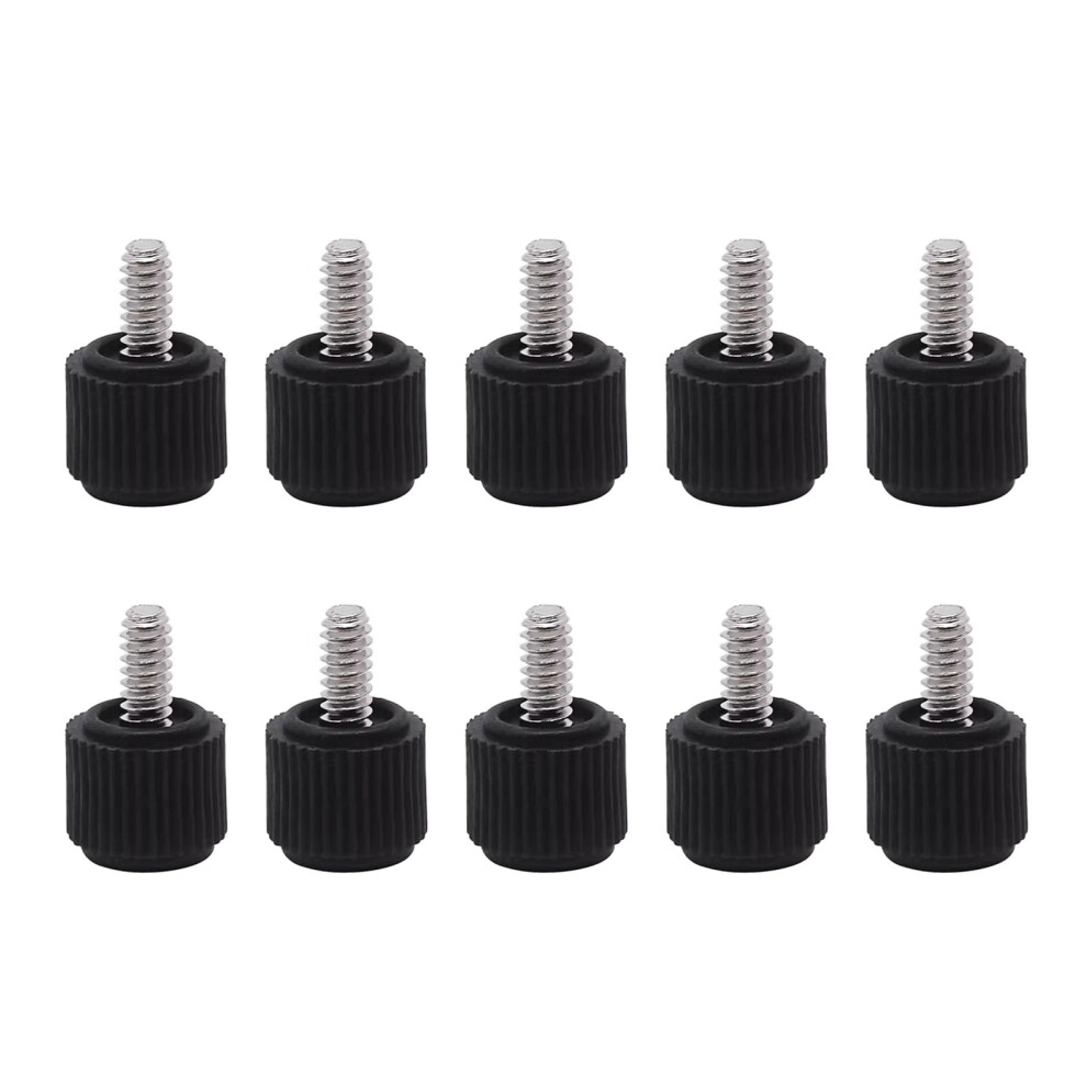 Metal Hand Twist Screws For Computer Case Side Panels 6#32 Rubber Head Comfortable Grip Secure Anti Slip Thread 9083649295267