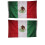 Mexiko-Flagge, gestickt, Nylon, 90 x 150 cm, mit Clips 1
