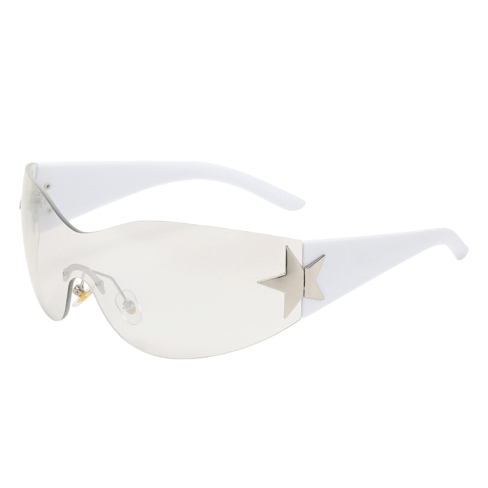 Rimless Sunglasses For 2000S Wrap Around Fashion Glasses Frameless Shades