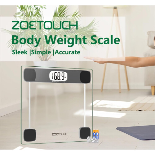 Digital badrumsvåg härdat glas 180 kg 2