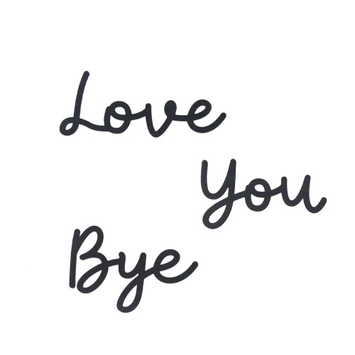 Ξύλινη πινακίδα Love You Bye – Διακόσμηση τοίχου Boho, δώρο Αγίου Βαλεντίνου για το