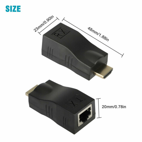 Επέκταση HDMI 4K1080P σε RJ45Μέσω Cat5e/6Προσαρμογέας Ethernet δικτύου LAN2 τεμάχια 2