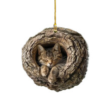 Set di decorazioni pasquali con animali del bosco e cordino.
