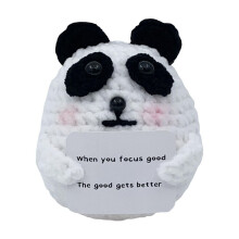 Håndlavet hæklet panda plyslegetøj 1 pakke