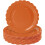 23 cm orangea, vågiga engångstallrikar av papper (50-pack) 1