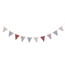 Ghirlanda di bandierine triangolari in cotone per la cameretta dei bambini.