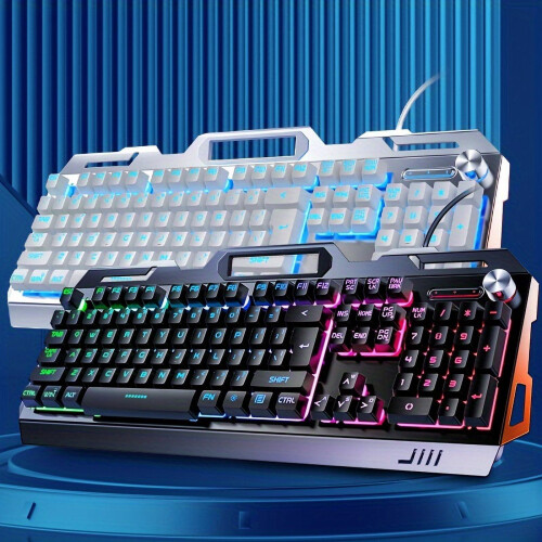 Computer Wired Keyboard, Universal USB Plug-in Illuminated Keyboard for Gaming, Typing, and Office Use, Suitable for Windows 2
