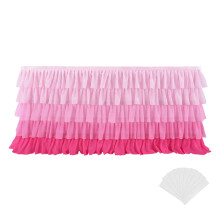Color-Changing Cake Skirt Polyester Table Edge Cover