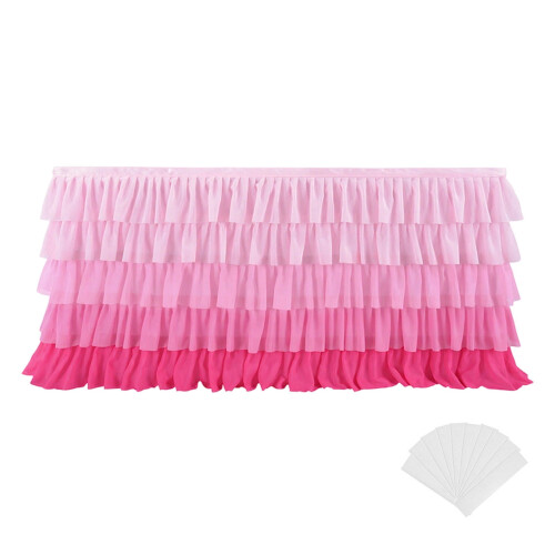Color-Changing Cake Skirt Polyester Table Edge Cover