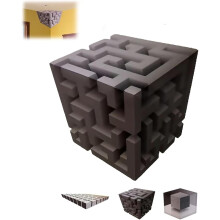 Sticker mural cube stéréoscopique 3D, décoration intérieure, 1 pièce