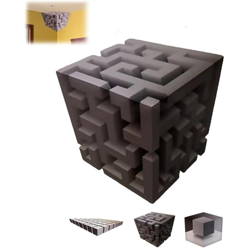 Sticker mural cube stéréoscopique 3D, décoration intérieure, 1 pièce