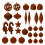 AuroraX Christmas Tree Ornaments Brown Shatterproof Plastic 1