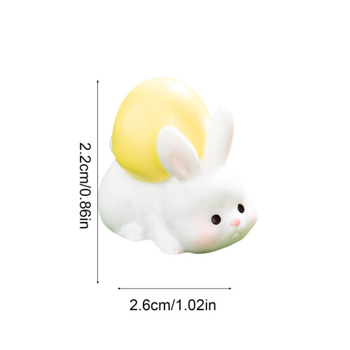 Easter Mini Bunny Figurines Resin 2 pcs 2